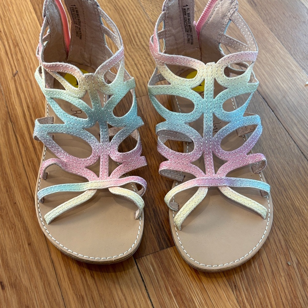 Cynthia Rowley Pastel Rainbow Kids Sandals